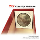 Lot Of 10 2x2 Coin Flips Red Boxes 9 Inch For Snaplock Top Quality Storage 1 Row