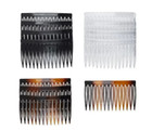 Scunci Plastic Side Hair Combs  Black  Clear  And Tortoise Shell  12 Ct