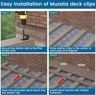 Black Muzata 72pcs Deck Starter Clips Stainless Steel Universal Hidden Fasteners