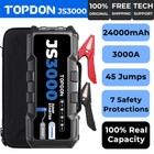 Topdon Booster Js3000 3000 Amp 12-volt Safe Protection Lithium Pro Jump Starter