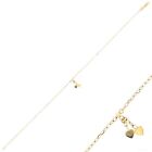 10  Dangling Heart Charm Chain Ankle Bracelet Anklet Real Solid 14k Yellow Gold