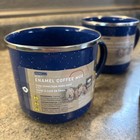 Stansport Enamel Coffee Mugs  set Of 3  12   22 Oz Blue Lightweight For Camping