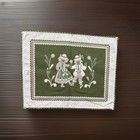 Vtg 4 Embroidered Folk Art Placemats Dutch Couple Haller Texilwerke Cottagecore