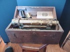 Antique Brass W   L e  Gurley Surveyors Transit In 12x7x5  Dovetailed Box Early