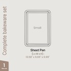 Bakken Kitchen Baking Pans - Nonstick White Coating  Pack Of 1  Marble