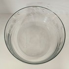 Krosno Poland Heavy Lead Crystal Floral Etched Glass Centerpiece Fruit Bowl