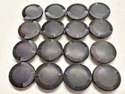 16 Matching Vintage Black Vegetable Ivory Textured Round Buttons G406