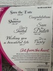 Heartfelt Creations All Glammed Up Sentiments Cling Stamps Party Wedding Shower