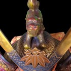 Kabuto Helmet Display Minamoto Yoshitsune Iron Samurai Antique Unwearable