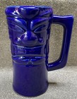 Tiki Mug 6  Dark Blue 16 Oz Ceramic Coffee Cup Hawaii Polynesian Tiki Bar