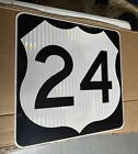 Vintage State Highway Us24 Retired Road Sign 24 X 24 Man Cave