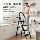 Heavy-duty 4 Step Folding A-frame Ladder 500lb Capacity Anti-slip
