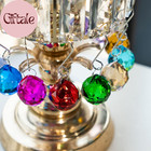 30mm Vintage Feng Shui Faceted Decorating Crystal Ball Prism Pendant Suncatcher 