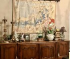 Antique 19th Century Large English Tapestry From Early 1800   s Pastoral Scene Old