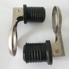 2 X 1  Drain Plug Rubber Stainless Steel Snap Flip Boat Hull Livewell Drain Plug