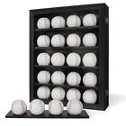 Baseball Display Case Holder Wall Mount 20 Balls Acrylic Glass Storage Box New
