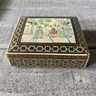 Vintage Persian Khatam Trinket Box Mini Mosaic  Figural 