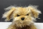 Russ Berrie Sparkle Puppy Dog Golden Brown Terrier Shaggy Plush Yorkie Stuffed
