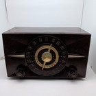 as Is  Westinghouse H-371t7 Am fm 7-tube Table Radio 1952 Brown Bakelite No Pwr
