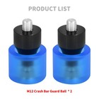 Engine Crash Bar Guard M12 Blue Wheels End Bolt Cap For Harley Touring Trike