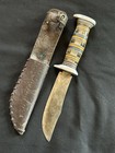 Nice  Original Ww2 Theatre Made Knife W  Plexiglass Style Handle Usaaf Vet  2