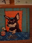 Dogs Dogs Adorable Comical Schmetz Pet Tiles 4 25   x4 25    Excellent Condition Six