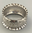 Vintage Sterling Silver Napkin Ring With Ruffled Edge And English Hallmarks