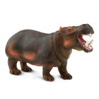 Hippo Hippopotamus Miniature Animal Safari Toy Figure 5 5  L 2 5  H