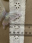 3 Yrds Vintage White Floral Embroidery Cotton Lace Trim  Eyelet  Sewing   Crafts