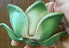 Vintage Metal Lotus Flower Frog Ikebana Water Lily Missing Leaves As Is