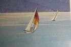 1980s Vintage Lake Tahoe Travel Poster California Nevada Original Sailing Ski