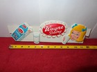 Vintage Antique Original Wayne Dairy Milk Carton  woman Plastic Advertising Sign