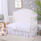 3 Pieces Baby Crib Bedding Set- Solid Ruffle Quilted Set Includes Comforter Fitt