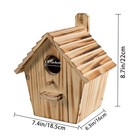 Wooden Bird House For Outside With Pole Hanging Garden Birdhouse