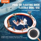 Vevor Inflatable Floating Dock   10ft Water Dock Platform With   8ft Mesh Pool
