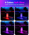 4 Pcs Usb Car Light car Lamp touch Dimmable Ambient Lamps In Red  Blue  Pink   P