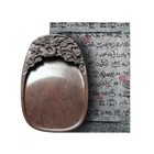 8  China Huizhou Natural Original Stone Hand-carved Dragon Inkstone Inkslab
