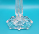 Vintage Vanity Clear Glass Oval Perfume Bottle With Stopper 7    Tall