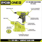 One  18v Cordless Compact Glue Gun Kit With 1 5 Ah Battery And 18v Charger
