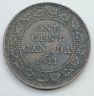 1911 Canada One Cent - 1c - Canadian Penny - Free Shipping