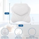 Luxstep Bath Pillowbathtub Pillow With Air Mesh Fabric   6 Nonslip Suction Cu   