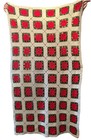 Crocheted Granny Afghan Throw Blanket 3d Puffy Red Roses Flowers 42 X 82    Bright