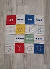 Vintage Kreier Silk Scarf      i Miss You  Morse Code Design