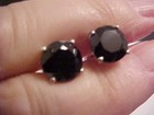  New Large Black Spinel 925 Sterling Silver Earrings  Made In India