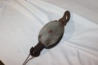 Antique Single Wood Block Pulley Rigging  Fair Condition For Age  Make Unknown