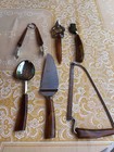 Vintage Butterscotch Bakelite Catalin Utensil Set Tortoise Shell Bar Hostess Set
