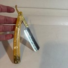 Antique Dubl Duck Goldenedge Straight Razor Solingen Germany W Pearl Duck Handle