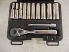 Craftsman 12 Pc 34781 1 4  Dr Sae Deep Socket Ratchet  Wrench Set Usa