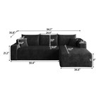 95  Boneless Couch Right Chaise L Shape Sectional Cloud Sofa Set For Living Room