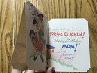 Vtg 1948 Birthday Card For Mom Spring Chicken Humor  Used  Gibson Cards